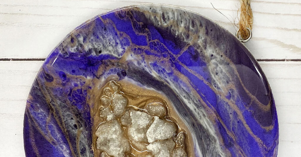 DIY Resin Geode Plaque