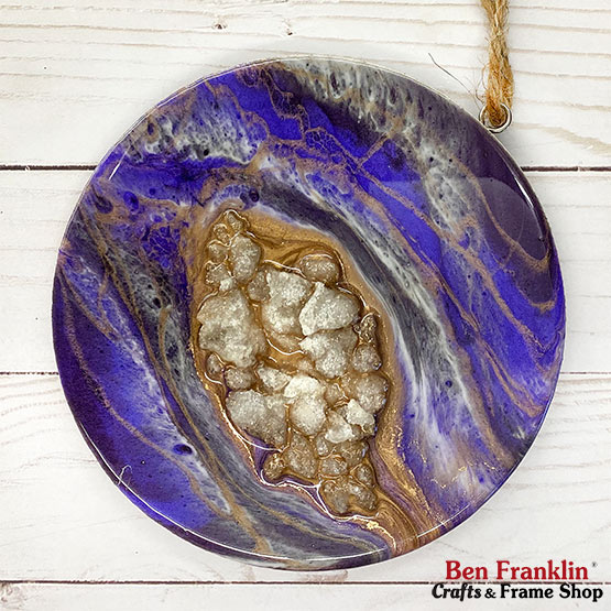 DIY Resin Geode Plaque