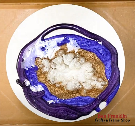 DIY Resin Geode Plaque