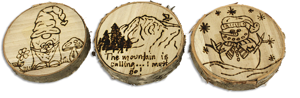 DIY Wood Burned Coasters