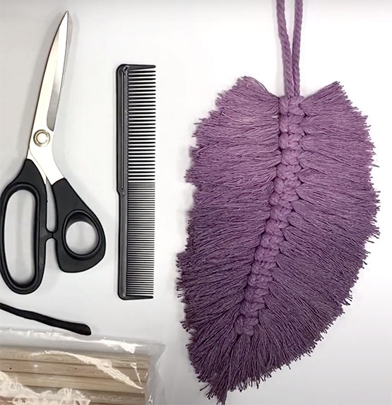 DIY Macrame Feather