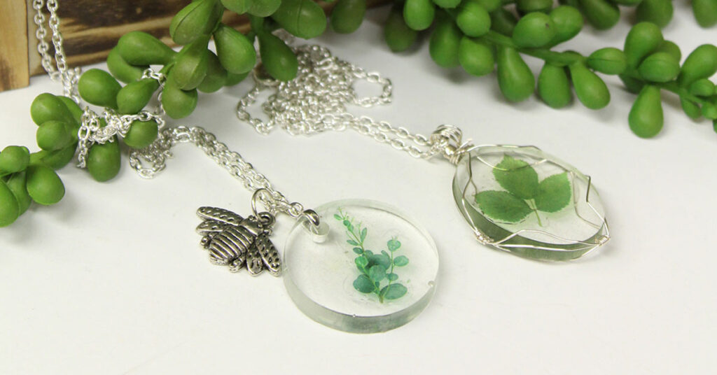 Resin Leaf Pendant Ideas Bonney Lake Ben Franklin Crafts and