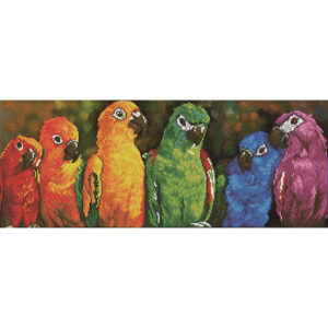 Diamond Painting Rainbow Parrots