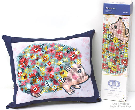 Diamond Dotz Hedge Hog pillow project