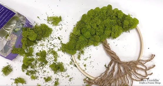 How to make a moss tree wall art