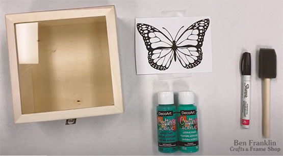 Foam Brush Painted Butterflies - Make and Takes