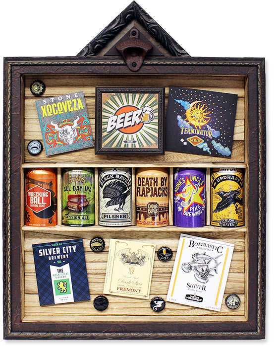 Custom Framed Beer Display