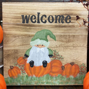 Fall Gnome Acrylic Painting