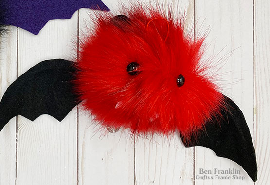 DIY Pom Pom Bat Orange