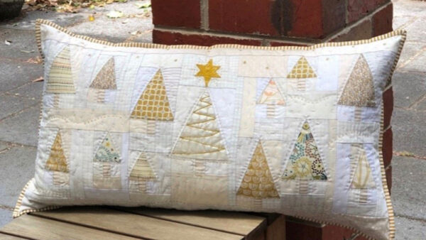 Champagne Christmas Cushion Sewing