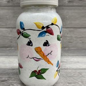 Snowman Candy Jar Painting