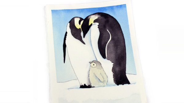 Watercolor Painting Class - Penguin
