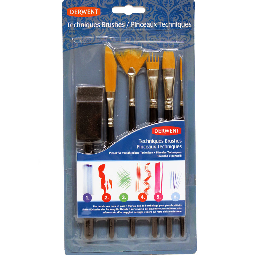 Derwent Techniques Art Brushes - Art Supplies
