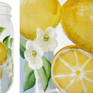 Paint Lemons on Glass Jar Class