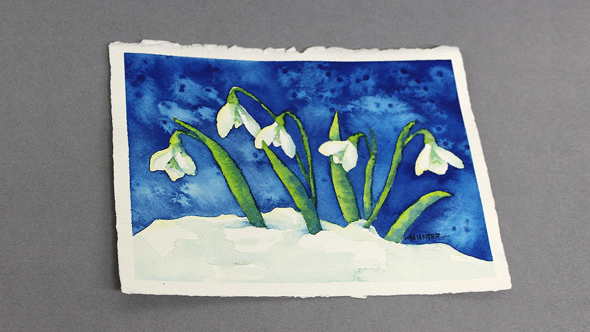 Snowdrops Watercolor Painting Class