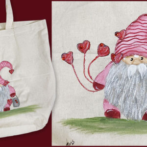 Valentine Gnome Fabric Painting