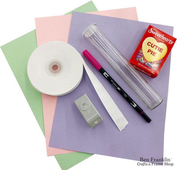 Candy Heart Tubes Supplies