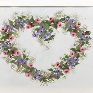 Canvas Painting Floral Heart