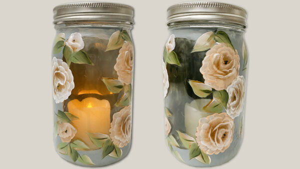 Glass Painting Roses