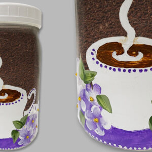 Glass Paint Jar - Coffee Mug