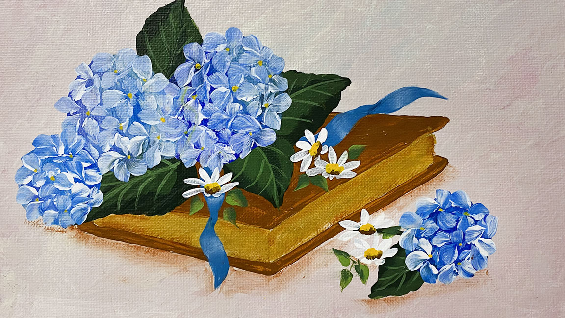 Paint Hydrangea on Canvas