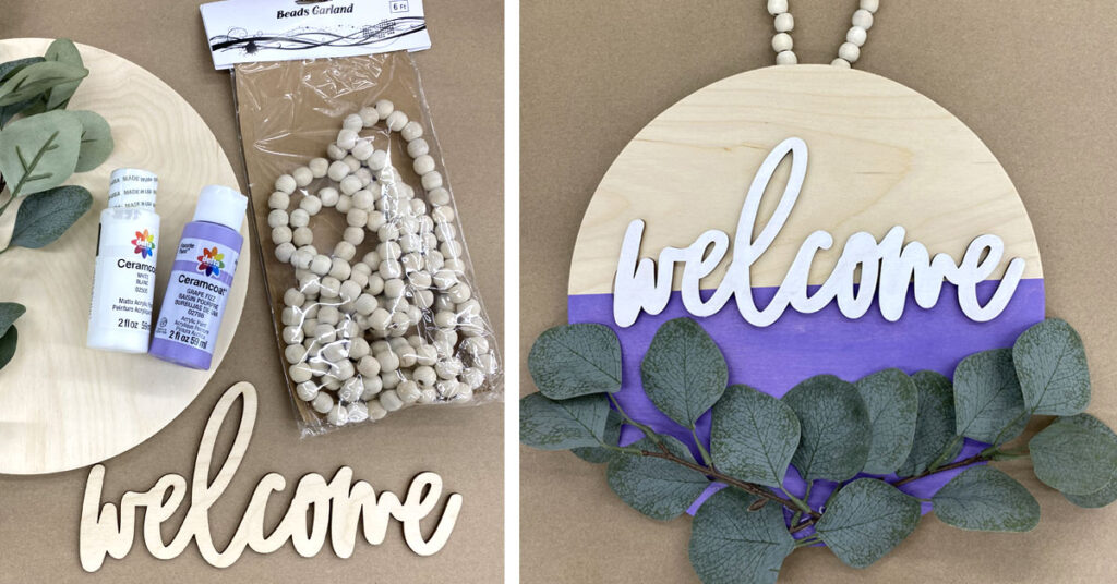 DIY Spring Wood Round Sign