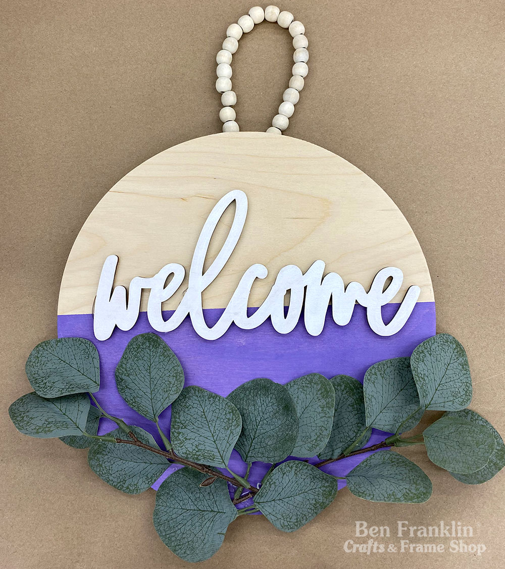 DIY Spring Wood Round Sign