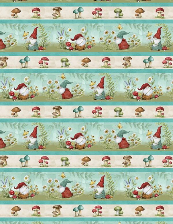 Savor the Gnoment fabric designed by Susan Winget for Wilmington Prints