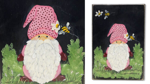 Acrylic Painting Spring Gnome