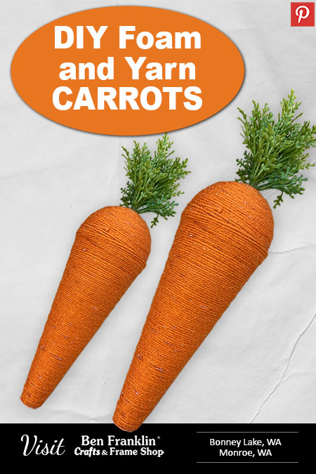 DIY Foam and Yarn Carrots PIN