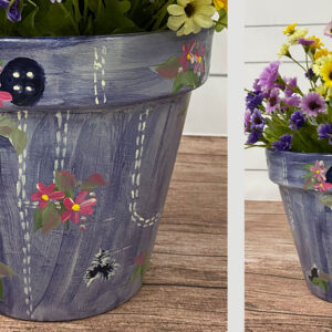 Acrylic Painting Class: Tattered Denim Pot
