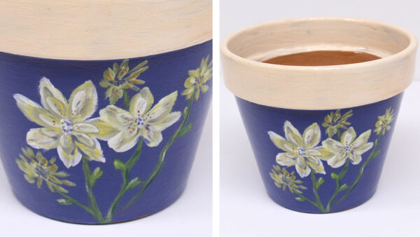 Acrylic Painting Class: Flowers on Pot