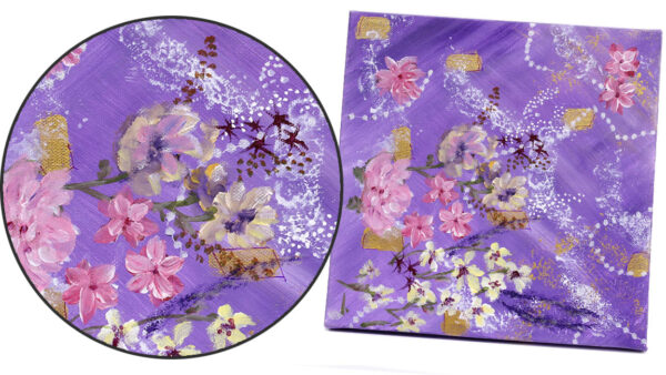 Acrylic Painting Purple Canvas