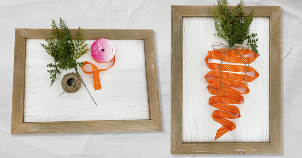 DIY Ribbon Carrot Sign