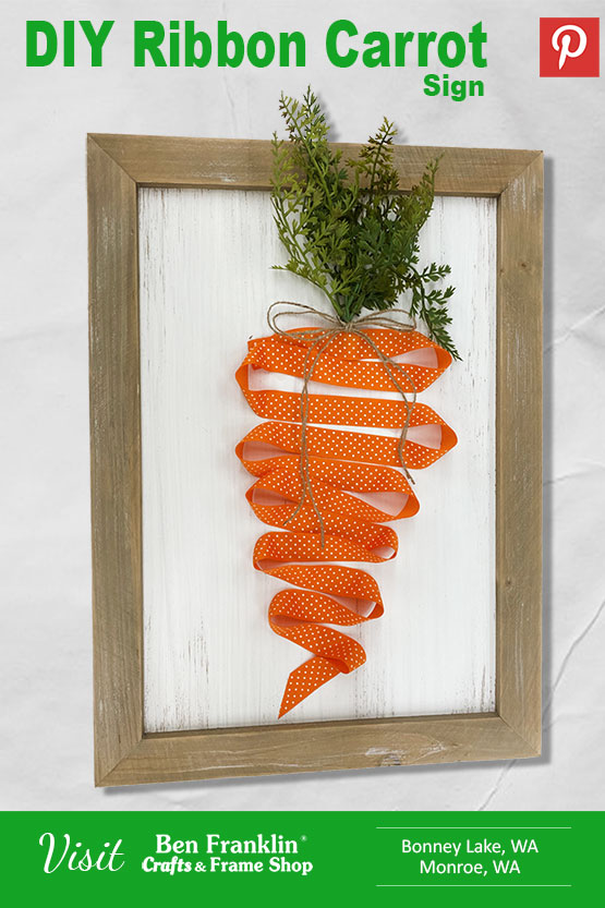 DIY Ribbon Carrot Sign - PIN