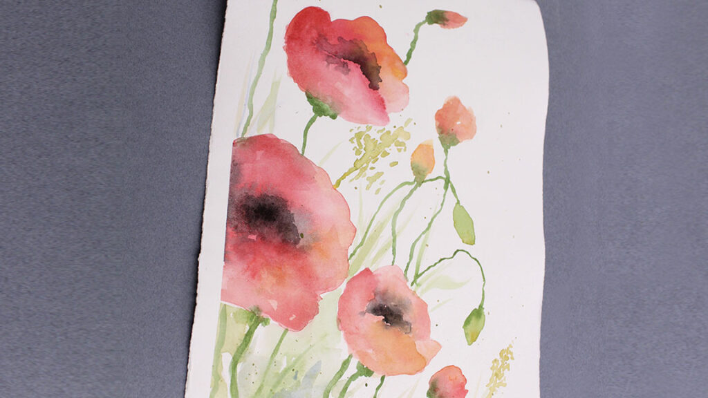 Watercolor Painting Class: Poppies