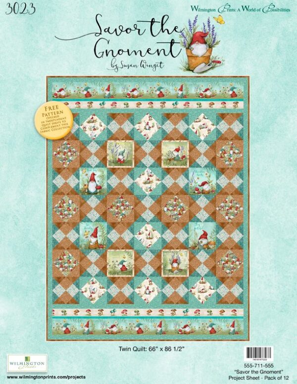 Savor the Gnoment quilt kit pattern