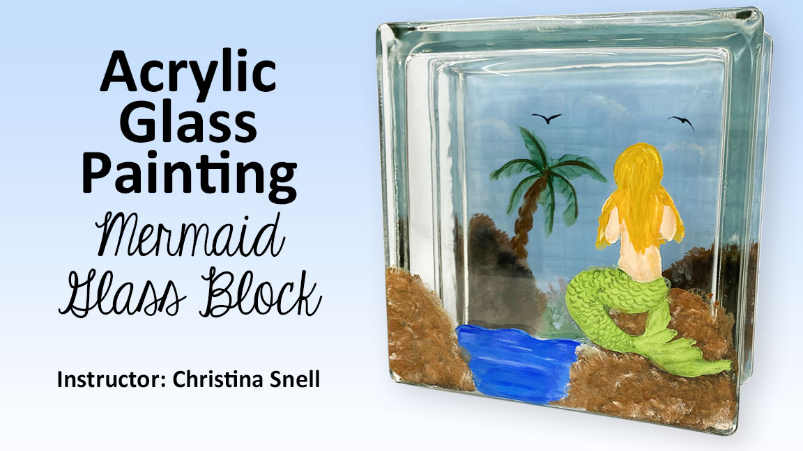 Acrylic Painting on Glass - Mermaid