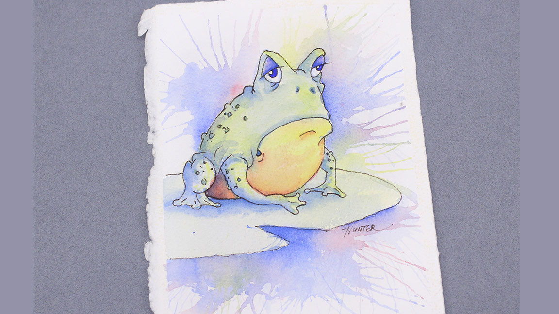 Watercolor Painting Class - Frog