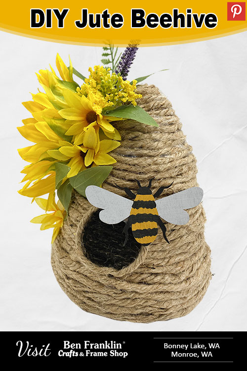 DIY Jute Beehive - Pin It