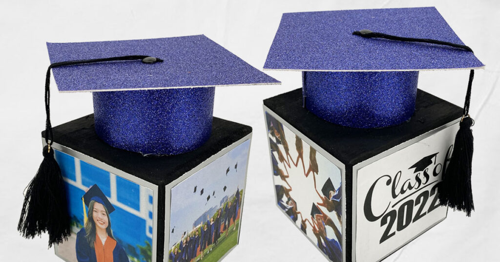 DIY Graduation Cap Photo Block