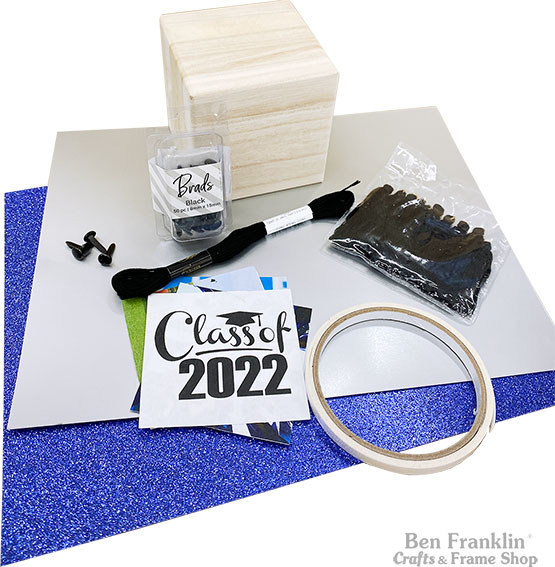 DIY Graduation Cap Photo Block - supplies