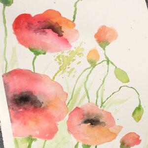 Watercolor Painting class: Poppies