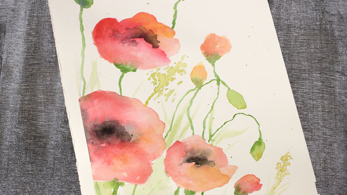 Watercolor Painting class: Poppies