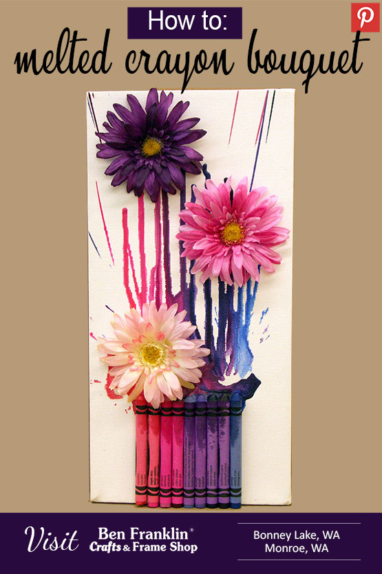 How to make a melted crayon bouquet