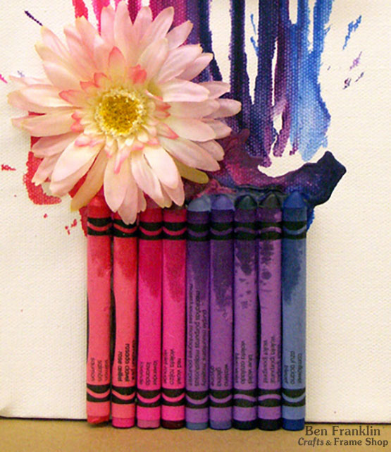 How to make a melted crayon bouquet