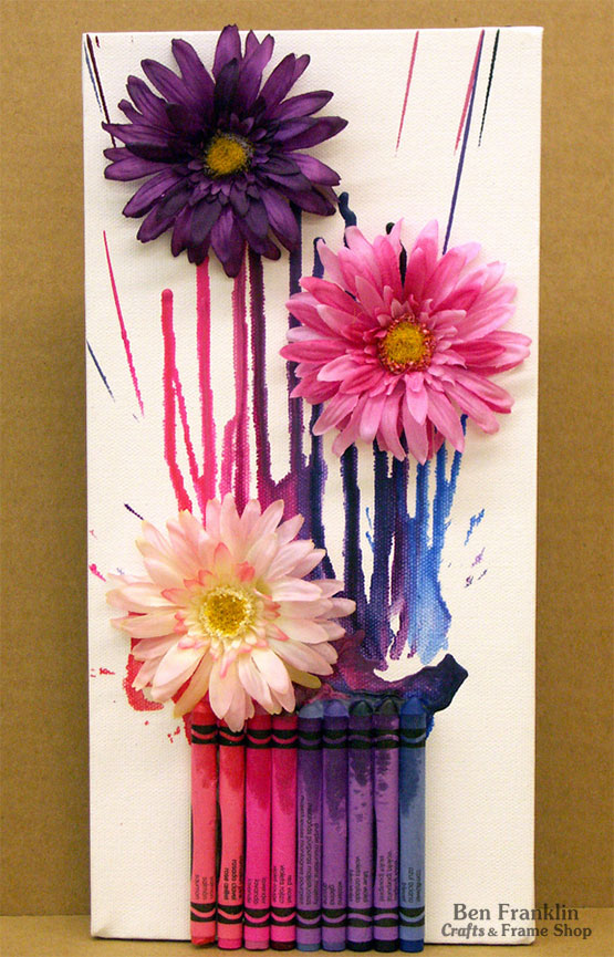 How to make a melted crayon bouquet