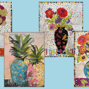 Pineapples or Vase Collage quilt class