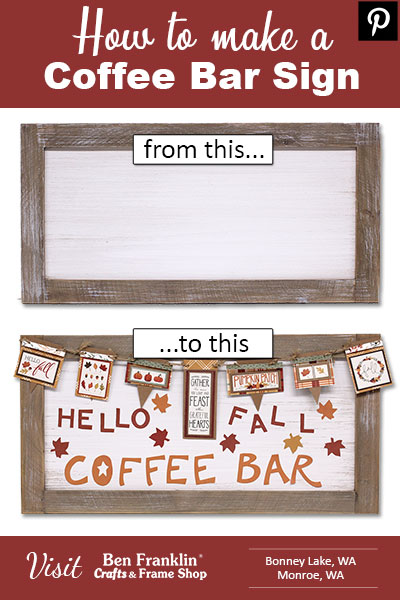 DIY Coffee Bar Sign PIN it!