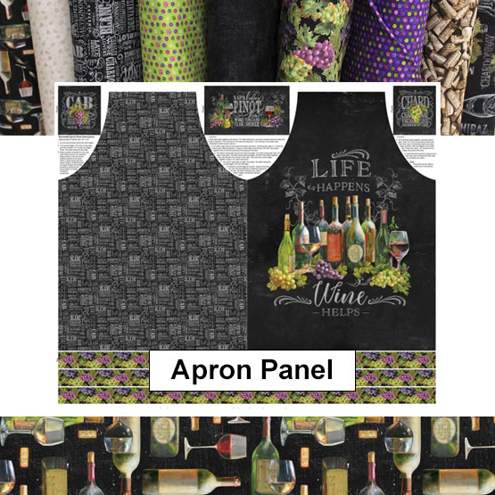 Life Happens Wine Helps apron panel